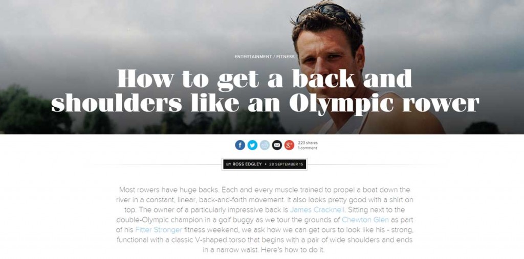 Fitter Stronger article with GQ Magazine